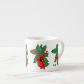 Tasse Espresso: Poinsettias (Vorderseite Rechts)