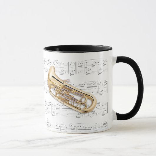 Tasse - Euphonium mit Blattmusik (Rechts)