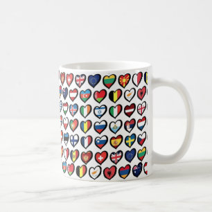 Tasse Eurovision Flags Accent Coffee Tasse 11oz
