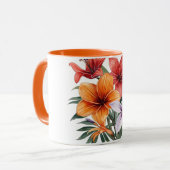 Tasse Exotische Blumen (Vorderseite Links)