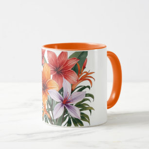 Tasse Exotische Blumen