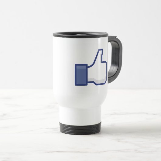 Tasse Facebook mögen Knopf (VorderseiteRechts)