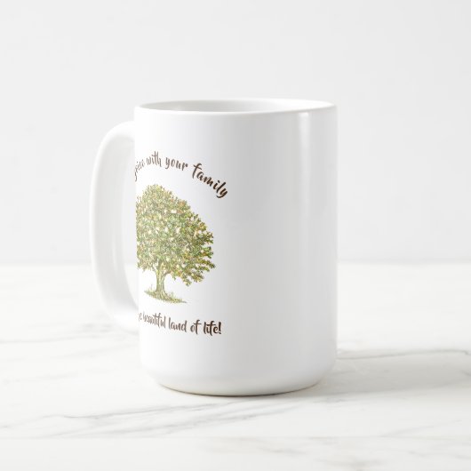 Tasse, Familienbaum-Geschenk Kaffee Coffe Kaffeetasse (Vorderseite Links)
