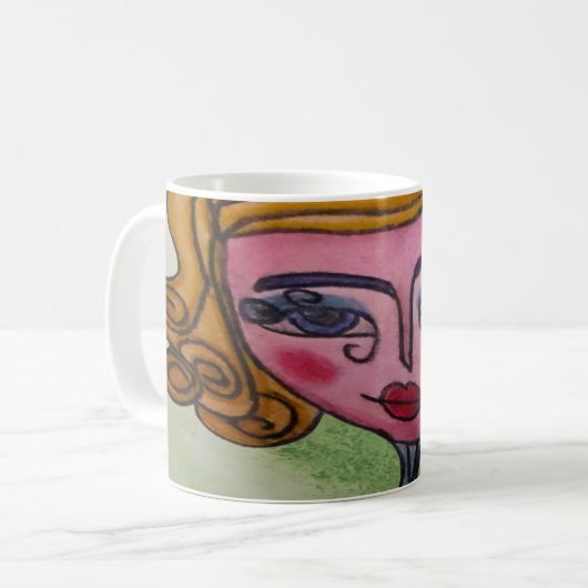 Tasse (farbenfroh Whimsical 02) (Vorderseite Links)