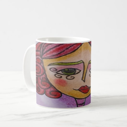 Tasse (farbenfroh Whimsical 03) (Vorderseite Links)