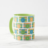 Tasse "Farbenfrohe Retro-Kameras" (Vorderseite Links)