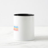 Tasse Farbenfrohe Typografie Dankbarkeit Herz (Zentrum)