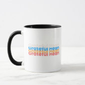 Tasse Farbenfrohe Typografie Dankbarkeit Herz (Links)