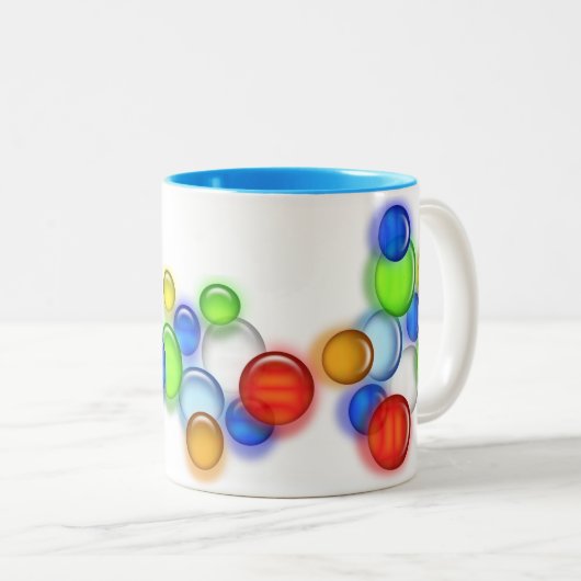 Tasse - Farbige Blasen (VorderseiteRechts)