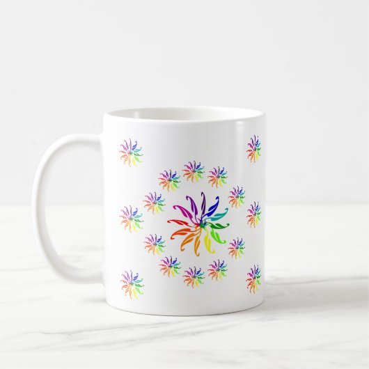 Tasse - Farbraddesign mit Namen (Links)