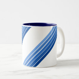 Tasse - Farbtöne der blauen diagonalen Streifen