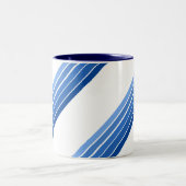 Tasse - Farbtöne der blauen diagonalen Streifen (Mittel)
