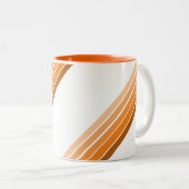 Tasse - Farbtöne der orangen diagonalen Streifen (VorderseiteRechts)