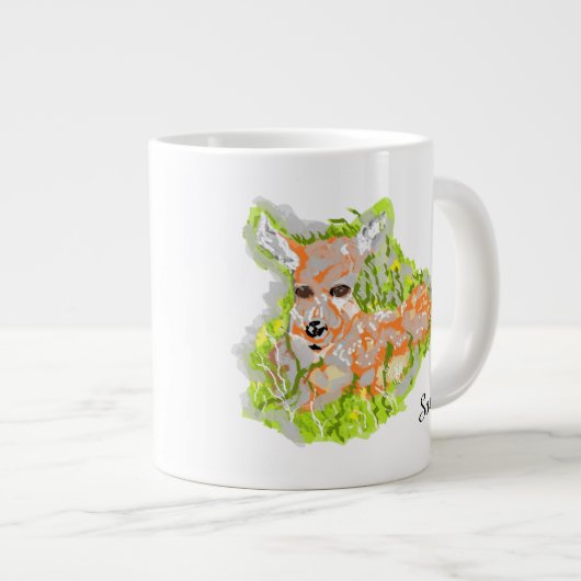 Tasse: Fawn Relaxing Jumbo-Tasse (Vorderseite Rechts)