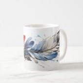 Tasse - Feder - Tricolor (VorderseiteRechts)