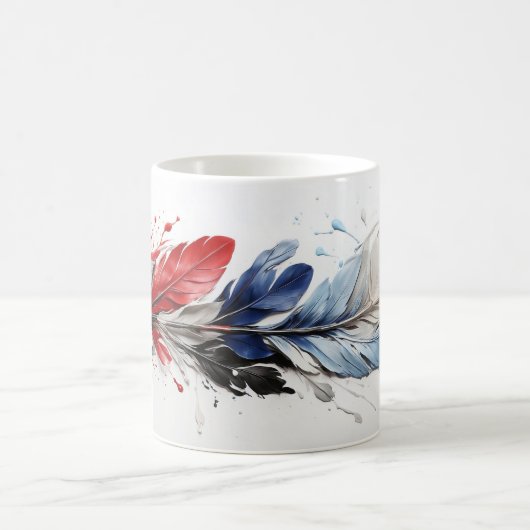 Tasse - Feder - Tricolor (Mittel)