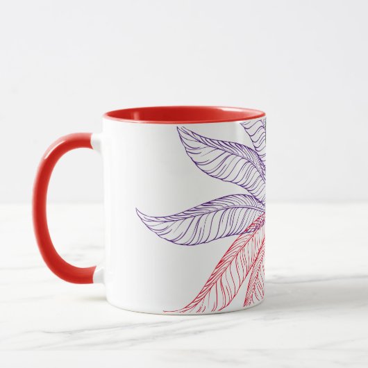 Tasse - Federn mit Monogramm (Links)