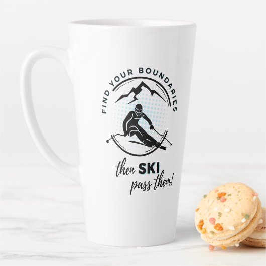 Tasse "Finde deine Grenzen, dann fahre vorbei" (Beispiel)