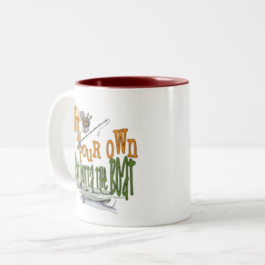 Tasse Fischen Spaß Angeln Köder (Vorderseite Links)