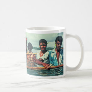 Tasse, "fischend an Naivuruvuru Dorf, Fidschi " Kaffeetasse