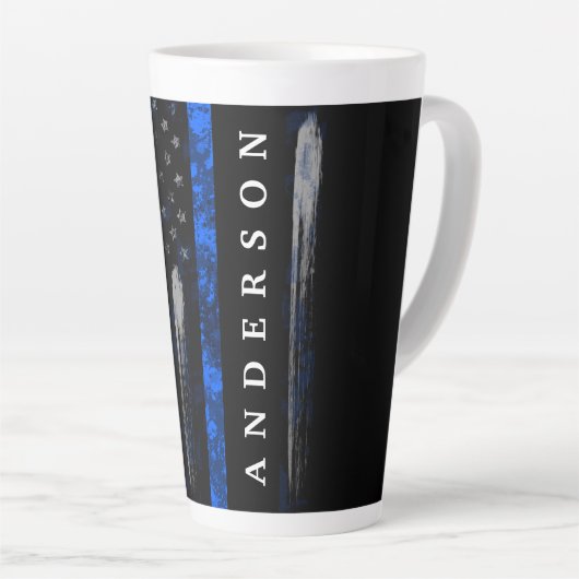 Tasse "Flag Thin Blue Line" (Rechte Ecke)
