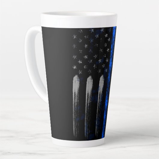Tasse "Flag Thin Blue Line" (Linke Ecke)