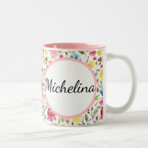Tasse Floral Personalisiert