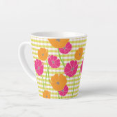 Tasse Floral und Gingham Latte (Linke Ecke)