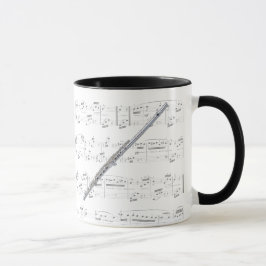 Tasse - Flöte mit Blattmusik