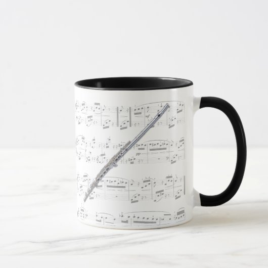 Tasse - Flöte mit Blattmusik (Rechts)