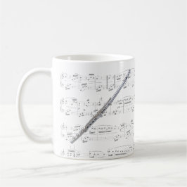 Tasse - Flöte mit Blattmusik