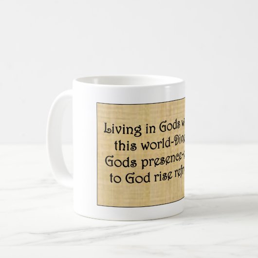 Tasse "Flucht vor Gott" (Vorderseite Links)