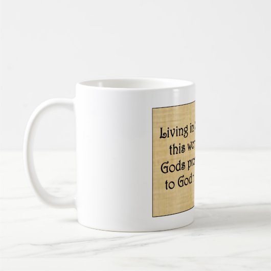 Tasse "Flucht vor Gott" (Links)
