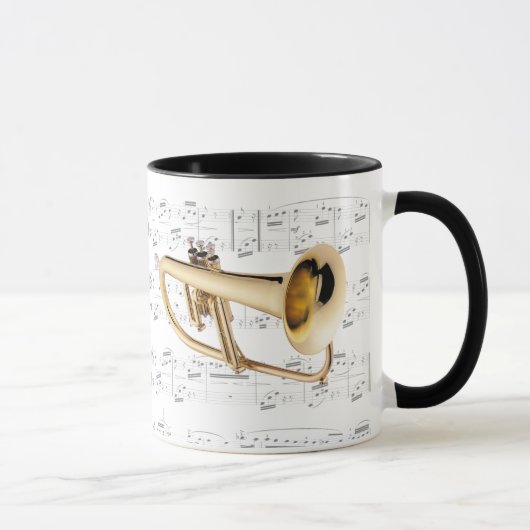 Tasse - Flugelhorn mit Blattmusik (Rechts)