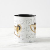 Tasse - Flugelhorn mit Blattmusik (Zentrum)