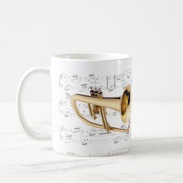Tasse - Flugelhorn mit Blattmusik