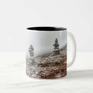 Tasse, Foto Inukshuk Zweifarbige Tasse