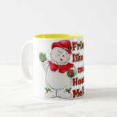 TASSE "FREUNDE MACHEN IHREN HERZEN MELT" (Vorderseite Links)