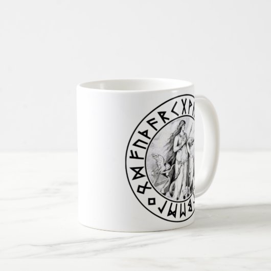 Tasse Freya Rune-Schild (VorderseiteRechts)