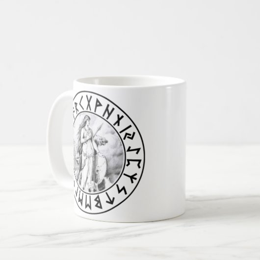 Tasse Freya Rune-Schild (Vorderseite Links)