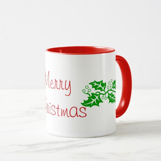Tasse - Frohe Weihnachten mit Holly (VorderseiteRechts)