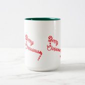 Tasse: Frohe Weihnachten Zweifarbige Tasse (Mittel)