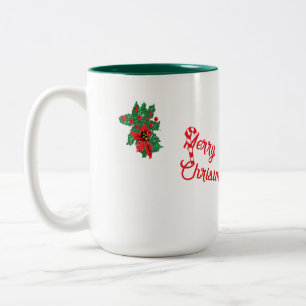 Tasse: Frohe Weihnachten Zweifarbige Tasse