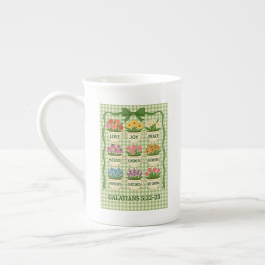 Tasse-Frucht des Spirit Tea Cup mit Blume Porzellantasse (Links)
