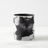 Tasse für 3D-Schwarze Katze (Zentrum)