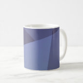 Tasse für Abstrakten Winkel mit blauer Geometrie (VorderseiteRechts)