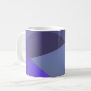 Tasse für Abstrakten Winkel mit blauer Geometrie