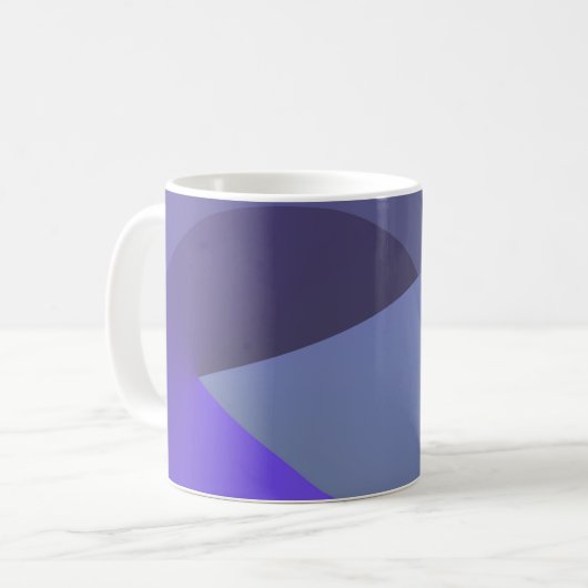 Tasse für Abstrakten Winkel mit blauer Geometrie (Vorderseite Links)