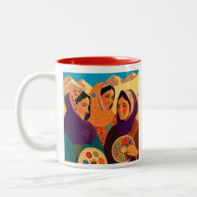 Tasse für afghanische Frauen, Darya, farbenfroh, t