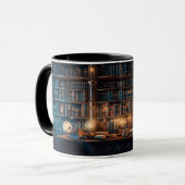 Tasse für antike Bibliothekskaffee (Vorderseite Links)